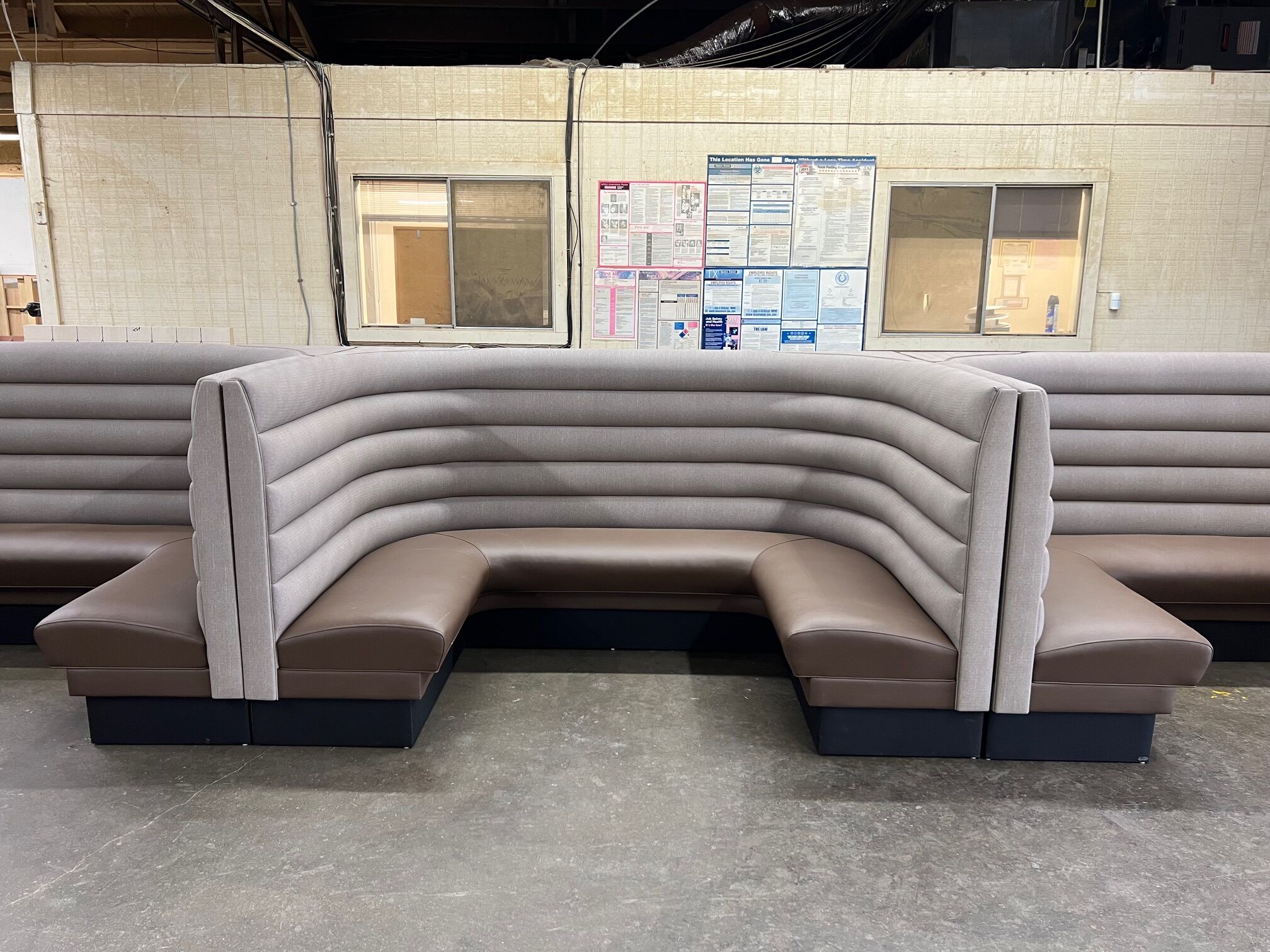 Dunhill horizontal channel standard booth seating
